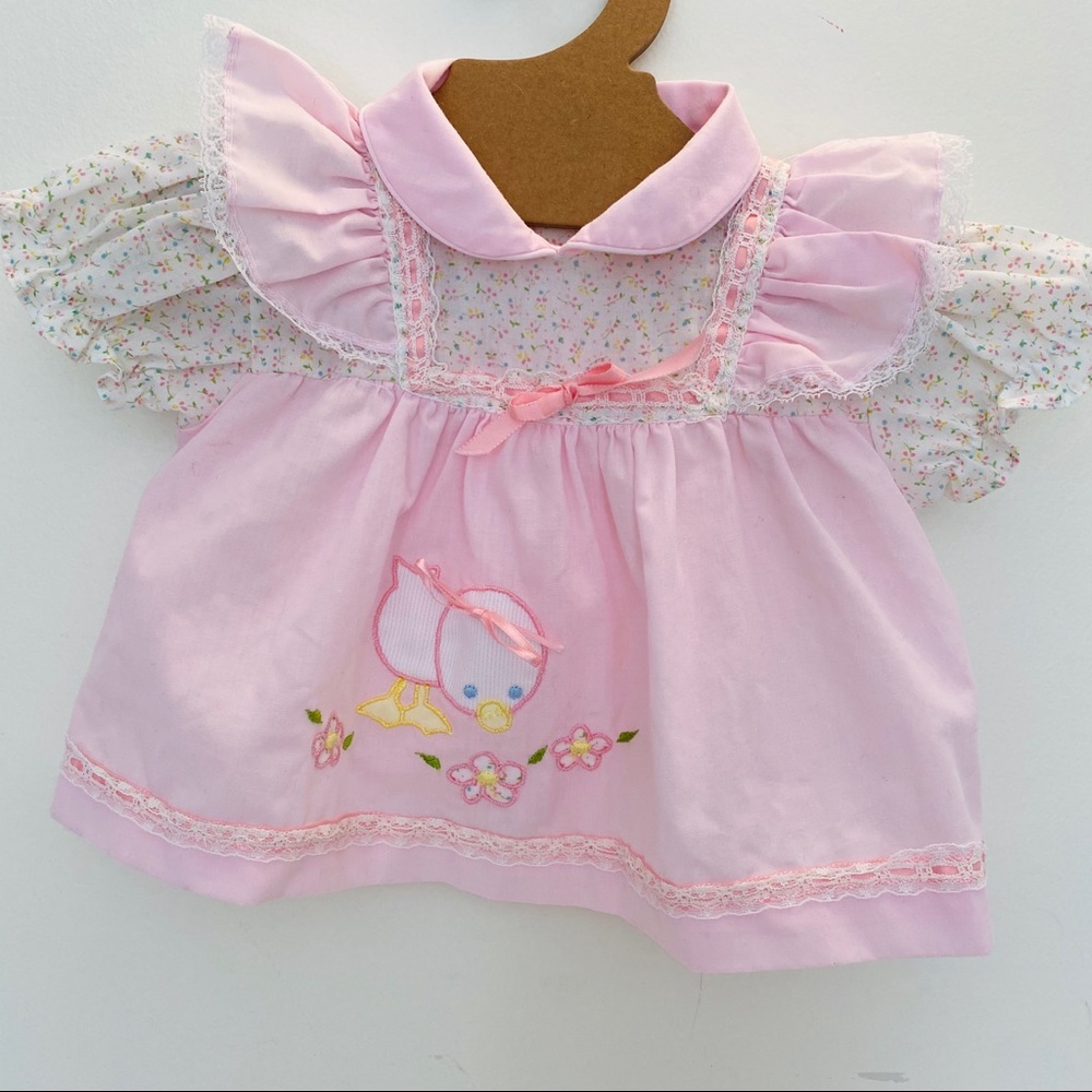 EUC Vintage Cradle Togs Duckling Dress 3-6 Months